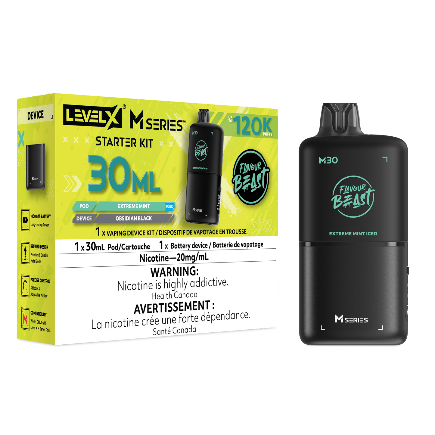 LEVEL X M SERIES PODS 30ML 120K PUFFS (AB) (STARTER KIT)