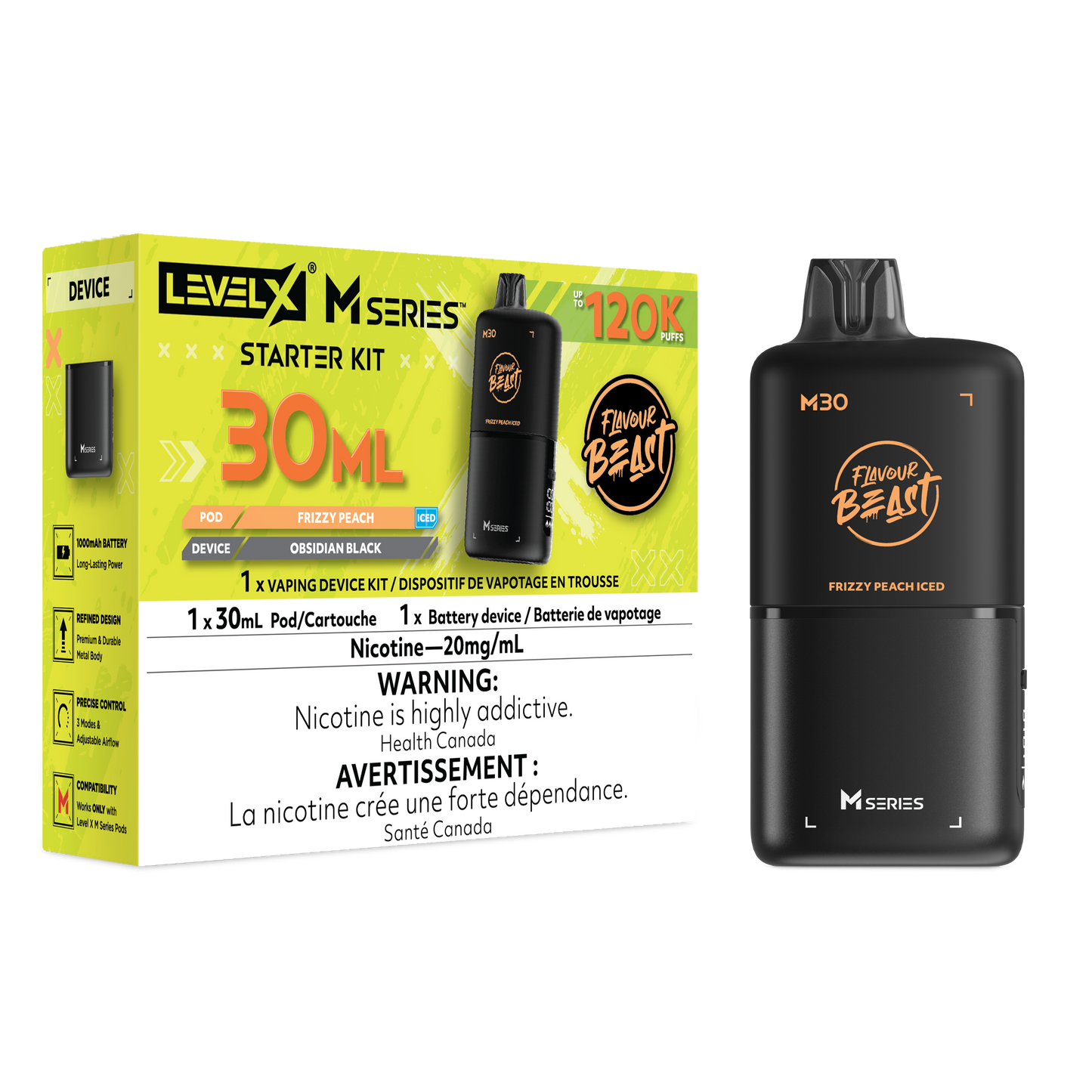 LEVEL X M SERIES PODS 30ML 120K PUFFS (AB) (STARTER KIT)