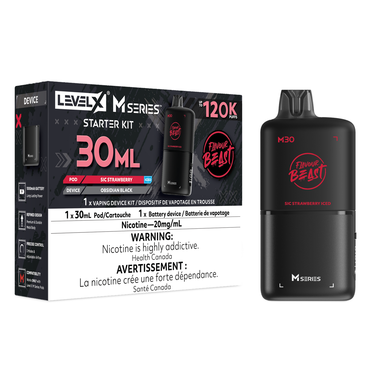 LEVEL X M SERIES PODS 30ML 120K PUFFS (AB) (STARTER KIT)