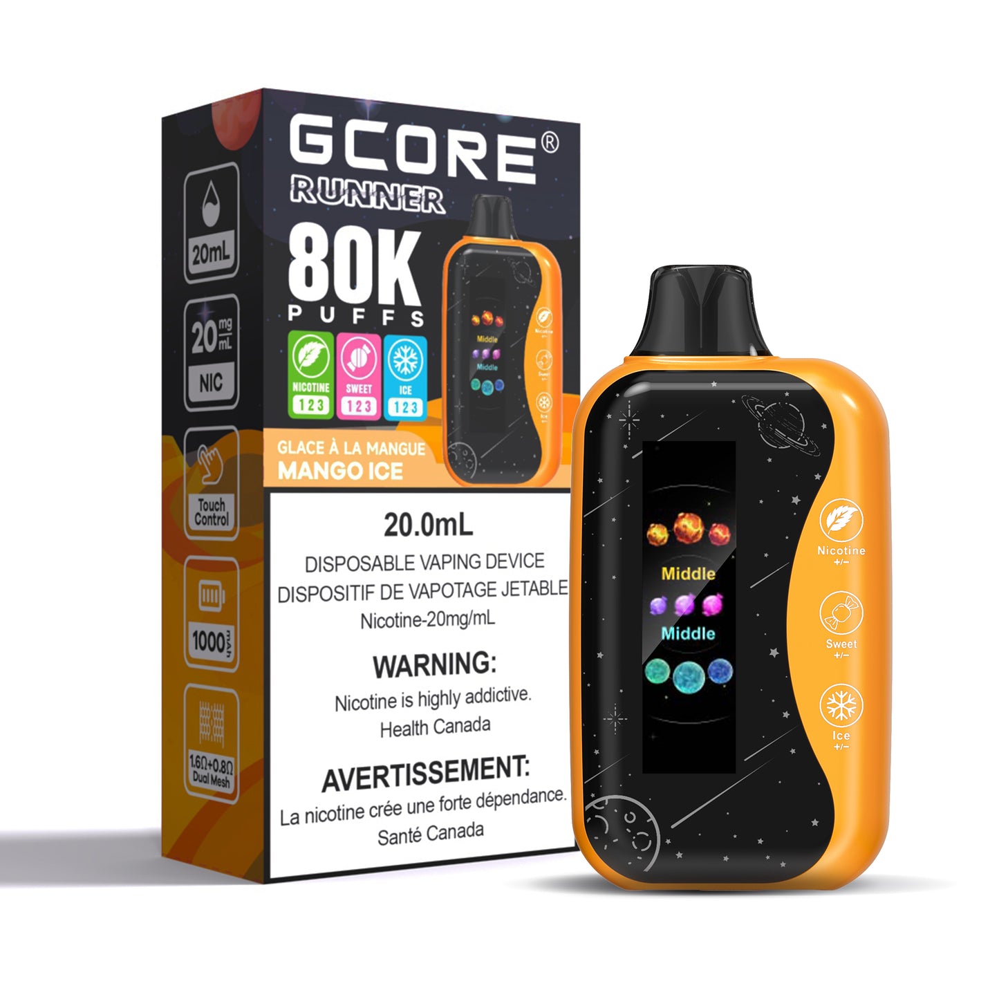 GCORE RUNNER 80K PUFFS (EXCISE AB)