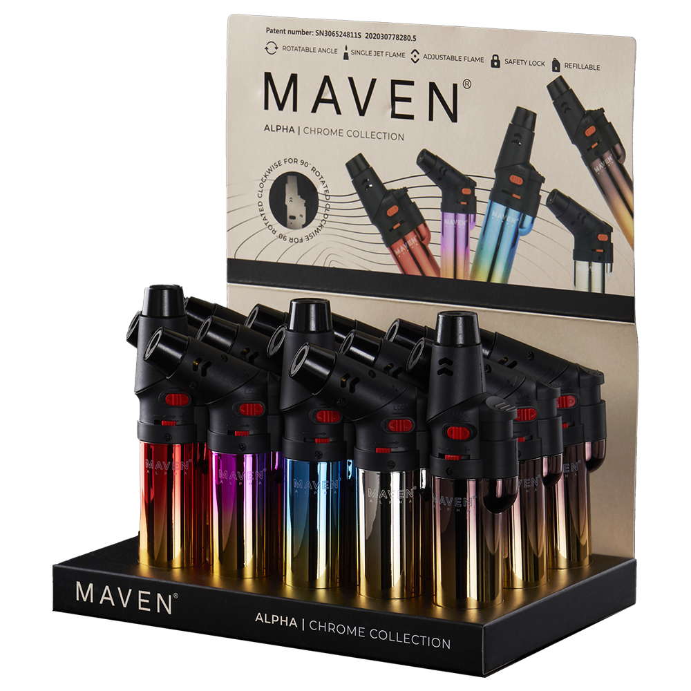 MAVEN ALPHA+ CHROME TOURCH LIGHTERS