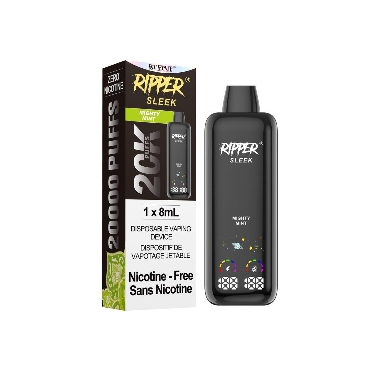 RIPPER SLEEK ZERO NIC 20K PUFFS (EXCISE AB)