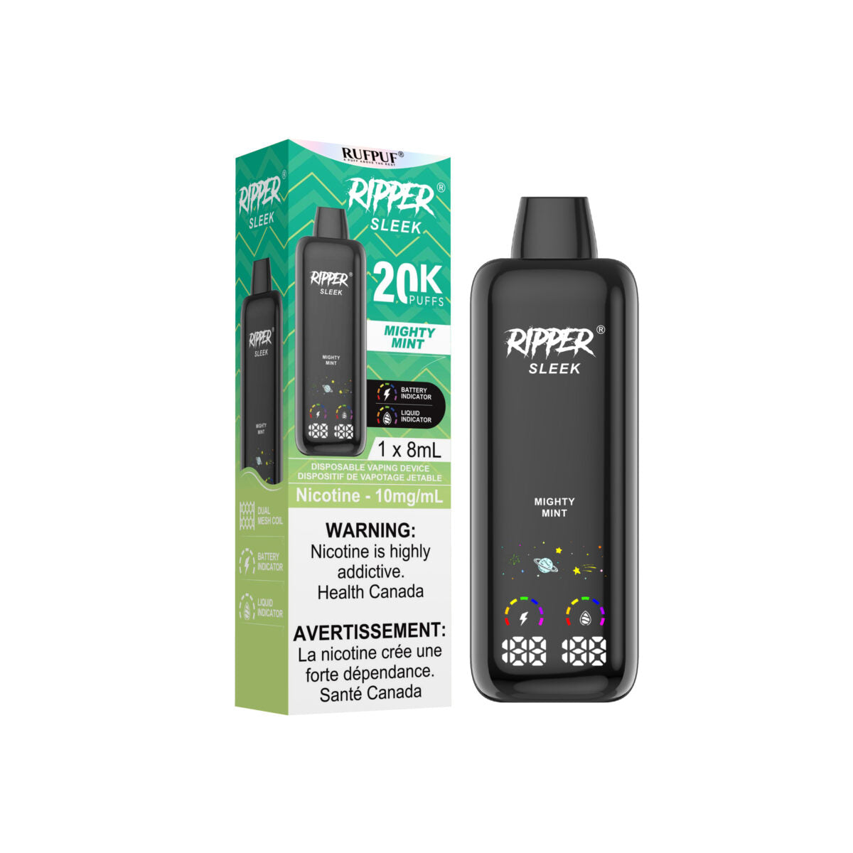 RIPPER SLEEK 20K PUFFS 10MG/ML