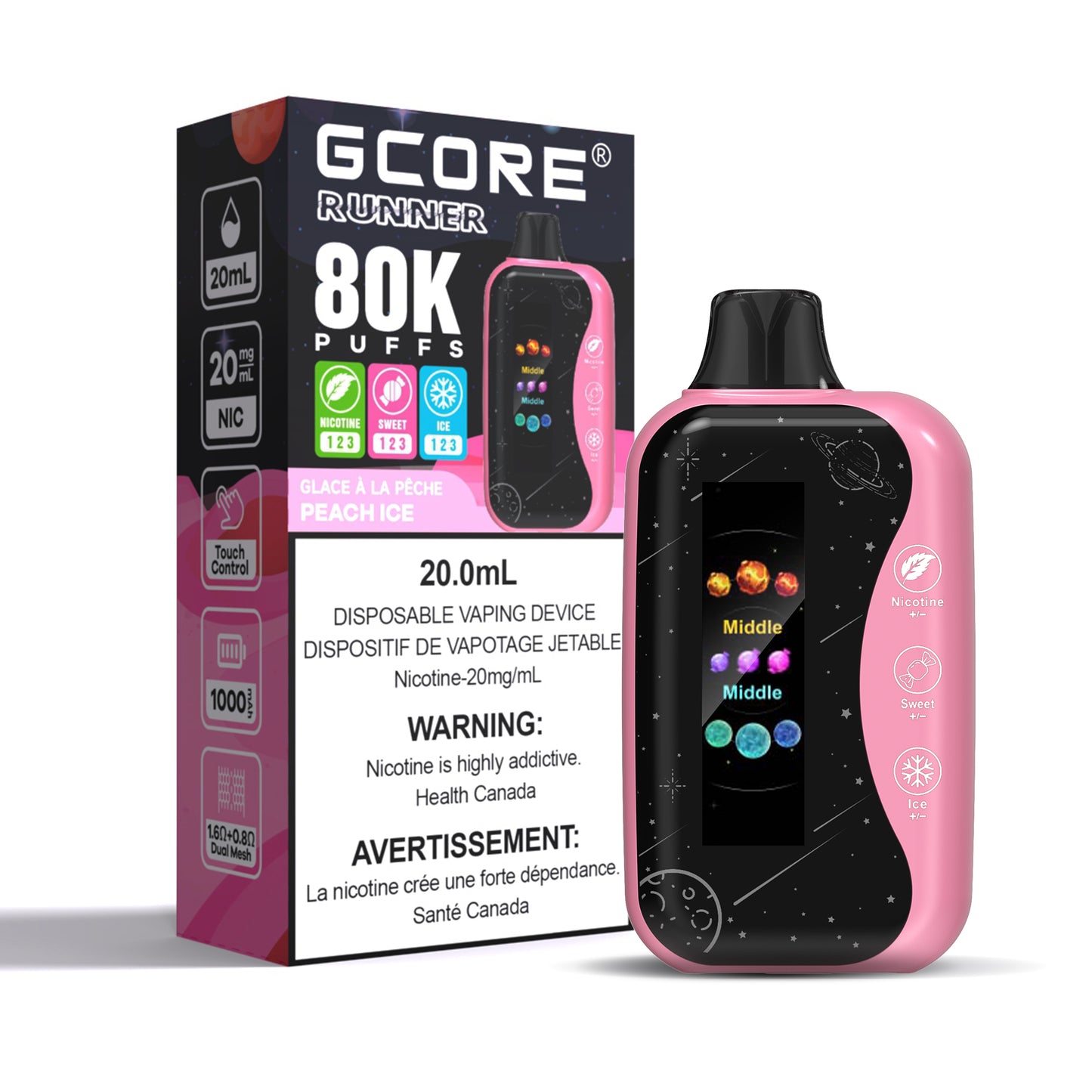 GCORE RUNNER 80K PUFFS (EXCISE AB)