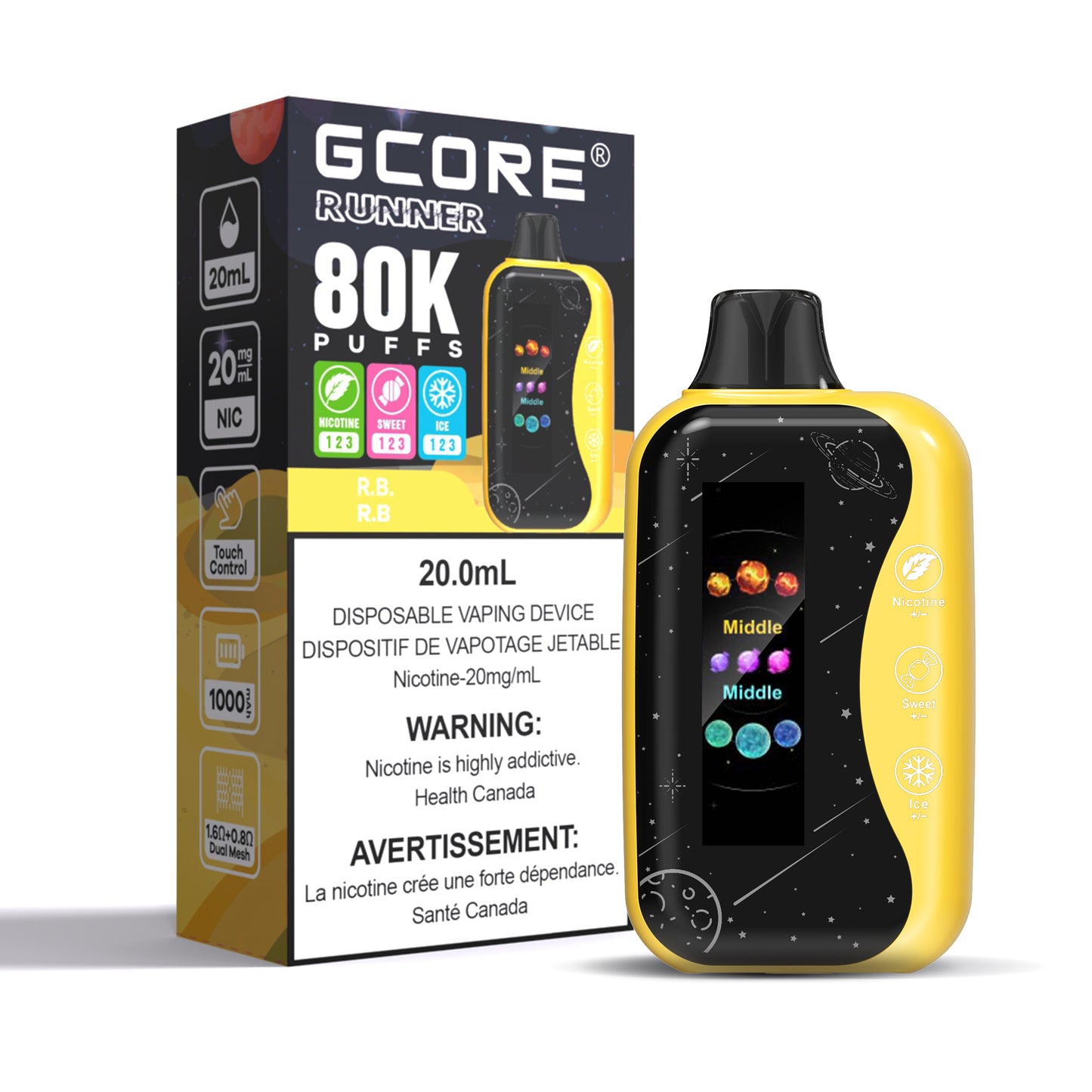 GCORE RUNNER 80K PUFFS (EXCISE AB)