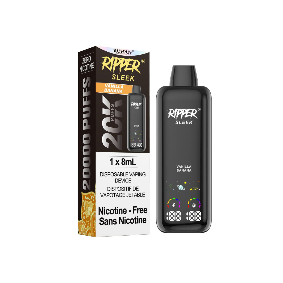RIPPER SLEEK ZERO NIC 20K PUFFS (EXCISE AB)