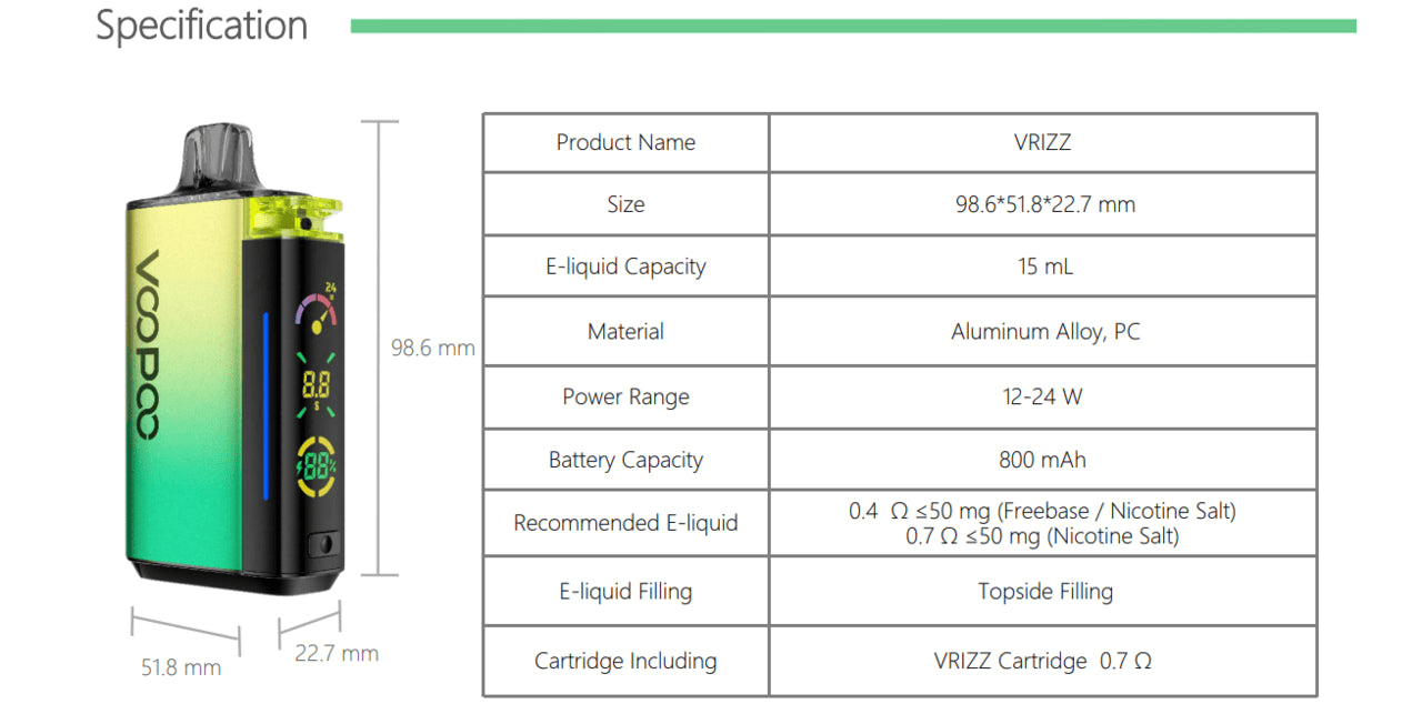 VOOPOO VRIZZ POD KIT 15ML (CRC)