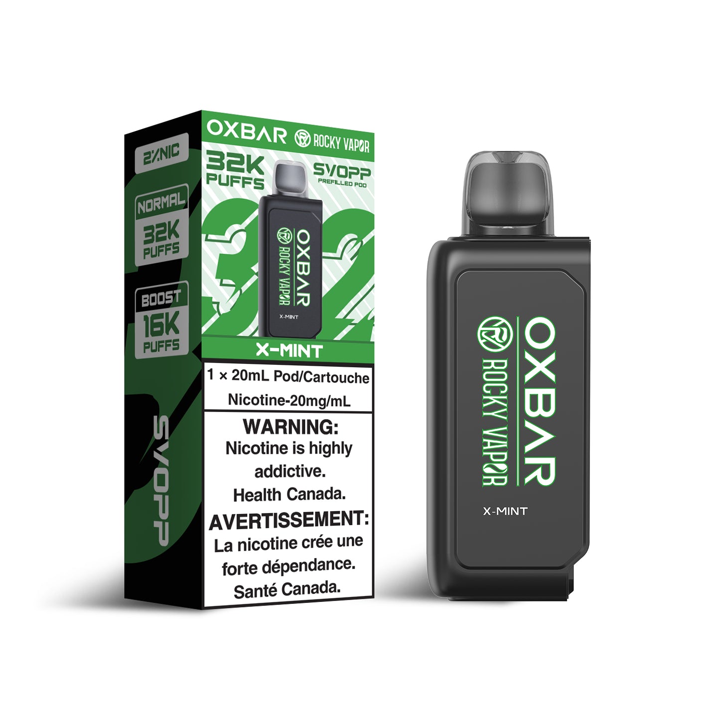 SVOPP ROCKY VAPOR OXBAR 32K PUFFS