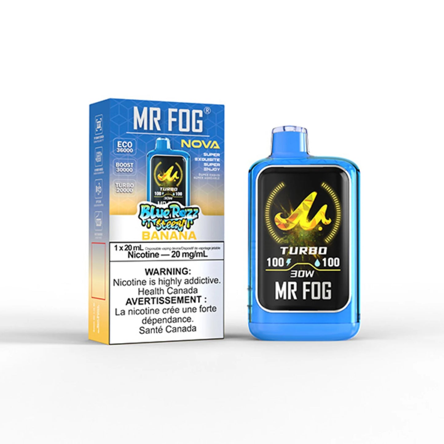 MR FOG NOVA BLUE RAZZ STEEZY 36K PUFFS