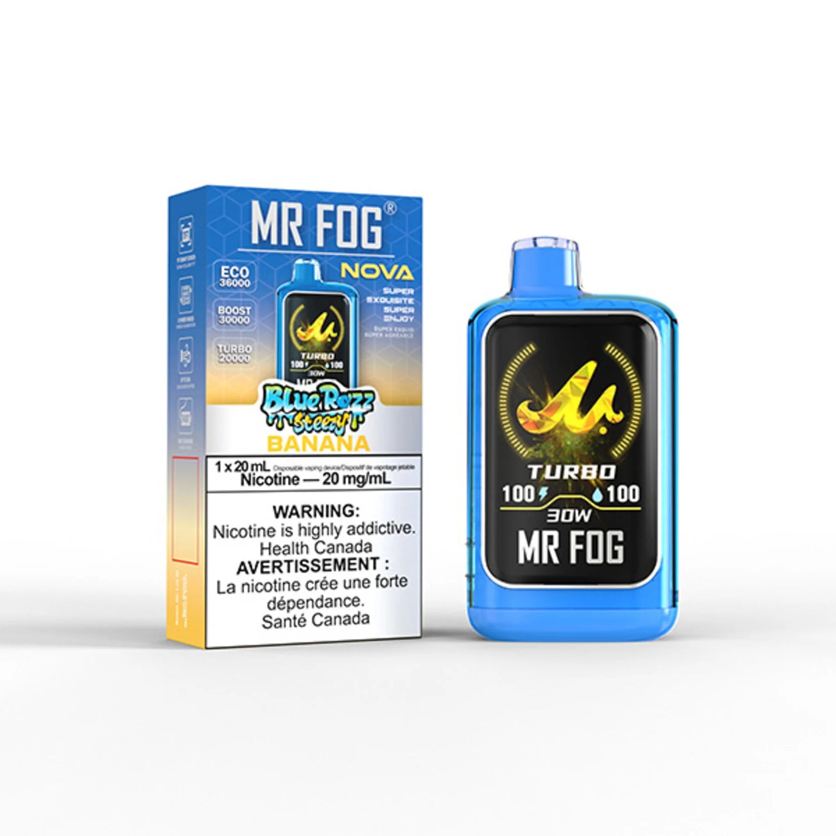 mr fog nova blue razz steezy 36k puffs MR FOG NOVA BLUE RAZZ STEEZY 36K PUFFS (EXCISE AB) – Vape Pulse