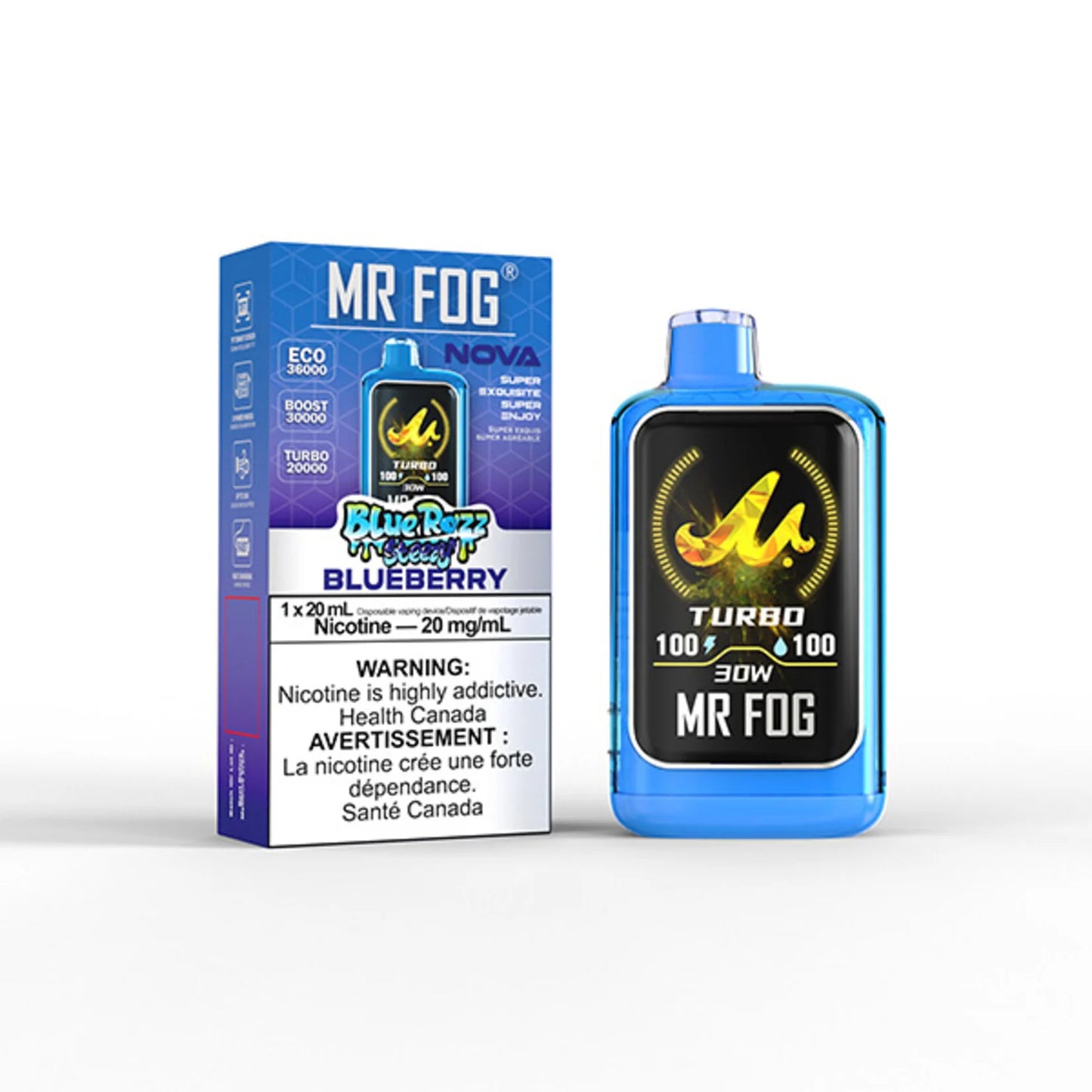 MR FOG NOVA BLUE RAZZ STEEZY 36K PUFFS